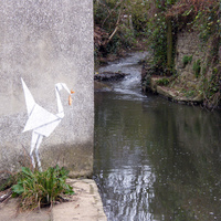 Banksy crane