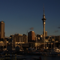 Auckland Skyline at Sunset