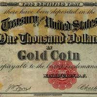 1000 Gold Certificate Front