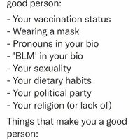 be a good person.