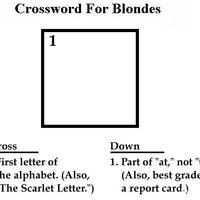 Crossword Puzzle for blondes