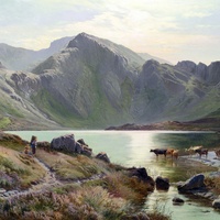 Wallpaper - Sidney Richard Percy, England (1822 - 1886) - Llanberis, North Wales