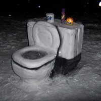 Snow Toilet, (Caution! Frost bite mite accure on the ass cheeks)