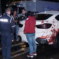 German police pull over car with blood sticker
