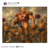 Donald's post supporting Pride Month 
