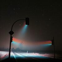 Traffic lights long exposure