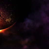 Wallpaper - Fire and Red Space.  5120x1440 21x9