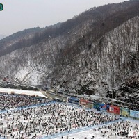 South Korean ice fishing festival
