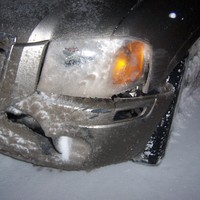 Ice storm in Iowa On I-80. I hit the divider $2000 worth