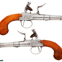 English Screw-Barrel Flintlock Pocket Pistol
