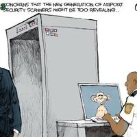 Obama goes through Airport Security
